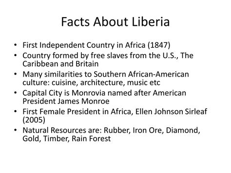 facts about liberia.